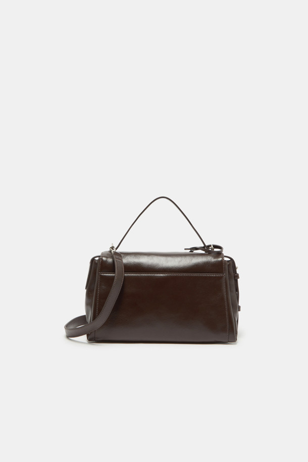 ＊COURONNE＊Fermoir Tote 27 (dark brown) COURONNE Fermoir Tote 27 Bag RCBTX25154BRX | Brown Crinkle