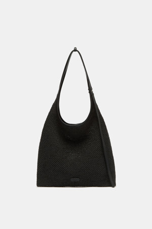 Seine Shoulder 36 Raffia (Black)