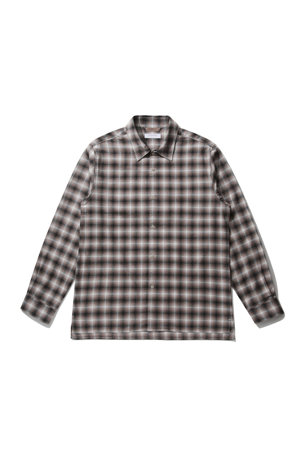 somelos ombre check snug shirt_CUSTOMELLOW