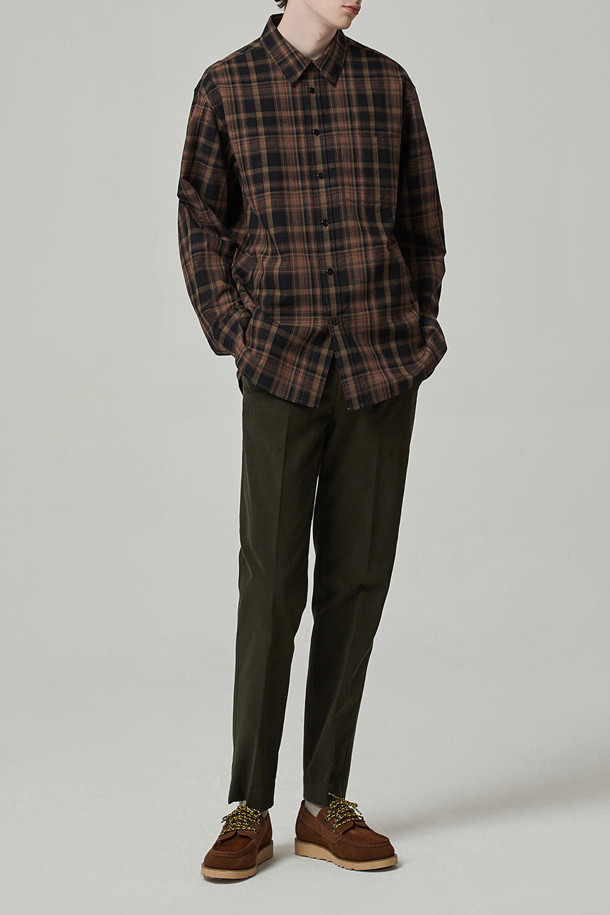 somelos multi check loose fit shirt_CUSTOMELLOW