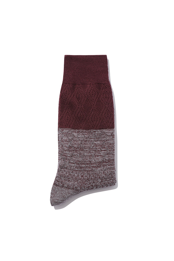 CUSTOMELLOW -  - formal two tone texture socks