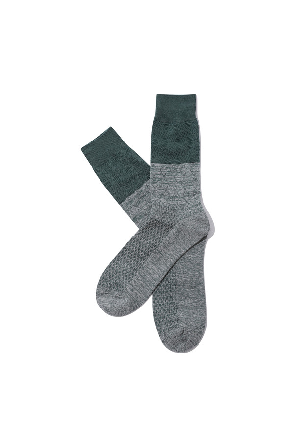 CUSTOMELLOW -  - formal two tone texture socks