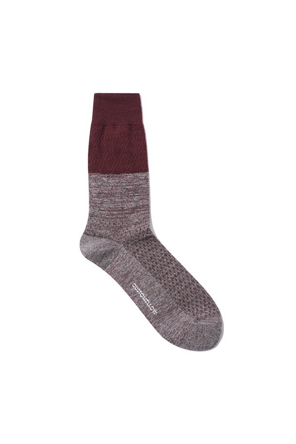 CUSTOMELLOW -  - formal two tone texture socks