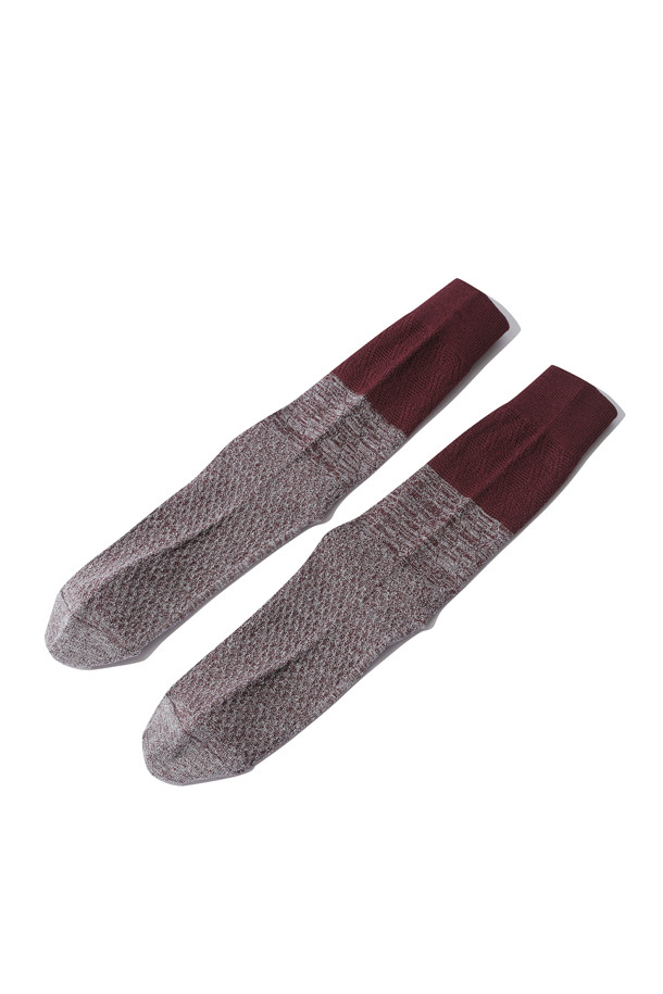 CUSTOMELLOW -  - formal two tone texture socks