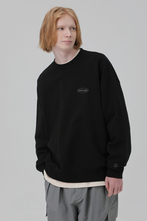 sadsmile basic logo sweat shirt