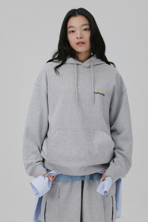 sadsmile basic logo hoody