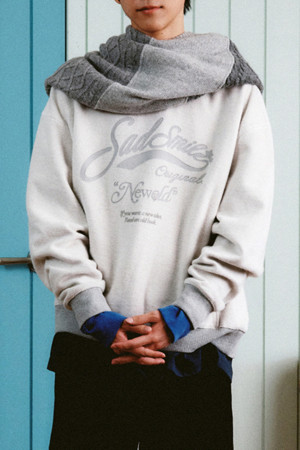 sadsmile basic fluff sweat shirt