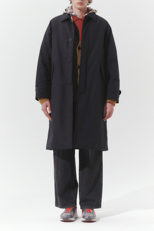 padded balmacaan coat