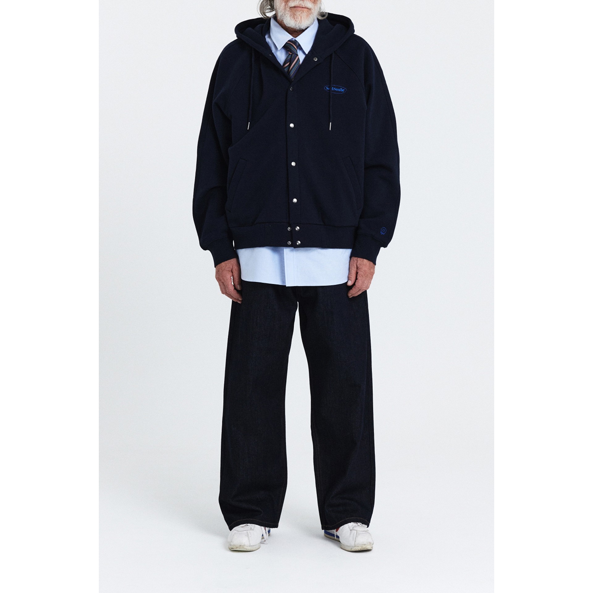 커스텀멜로우(CUSTOMELLOW) sadsmile fluff button hoodie CQTAW23521NYX - 사이즈 ...