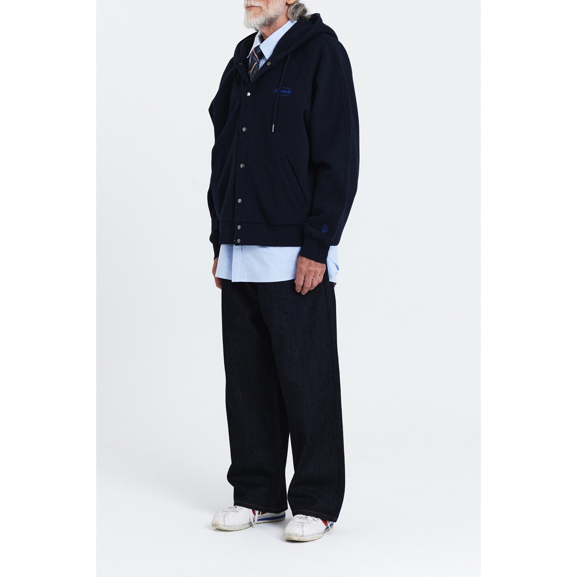 커스텀멜로우(CUSTOMELLOW) sadsmile fluff button hoodie CQTAW23521NYX - 사이즈 ...