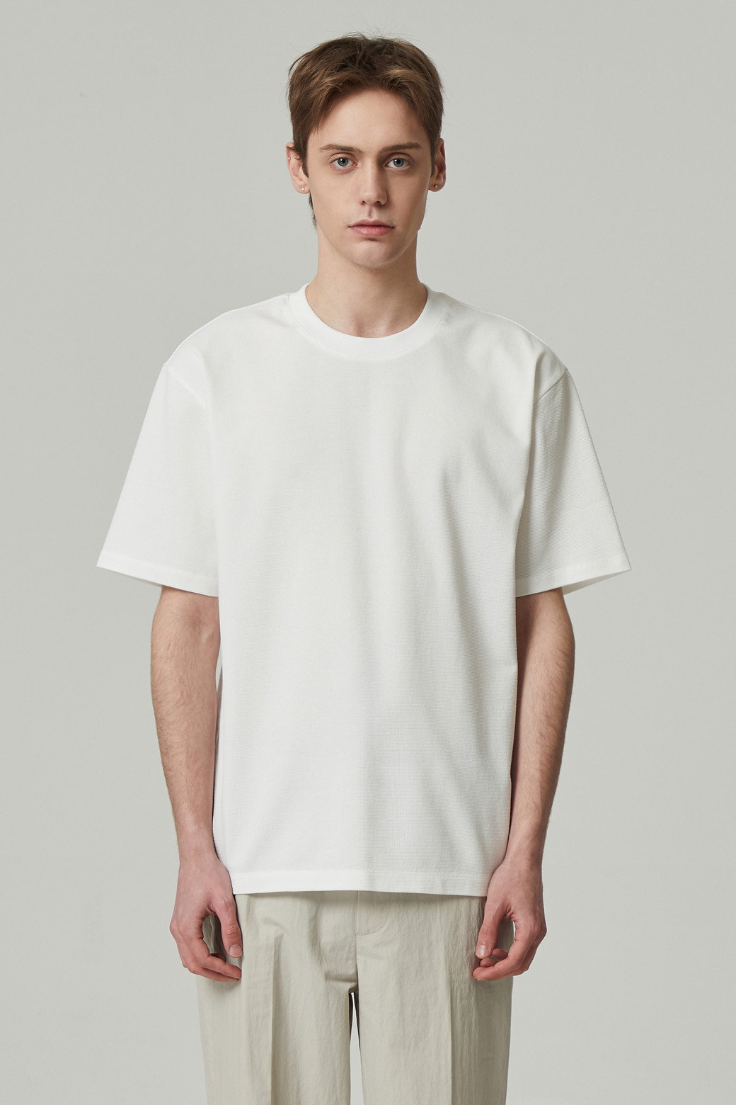 CUSTOMELLOW - 티셔츠 - texture half sleeve tee