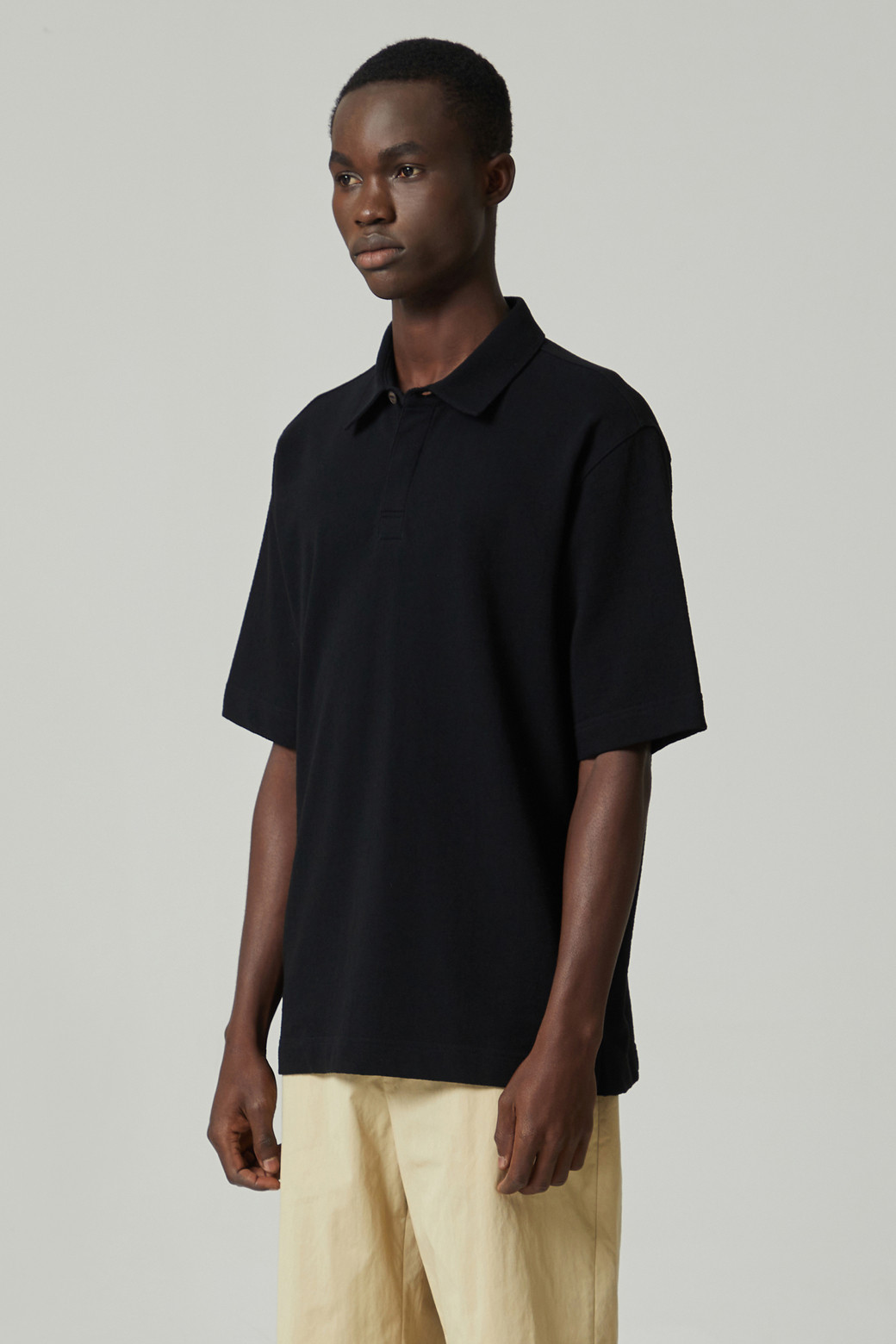 CUSTOMELLOW - 티셔츠 - texture overfit collar tee
