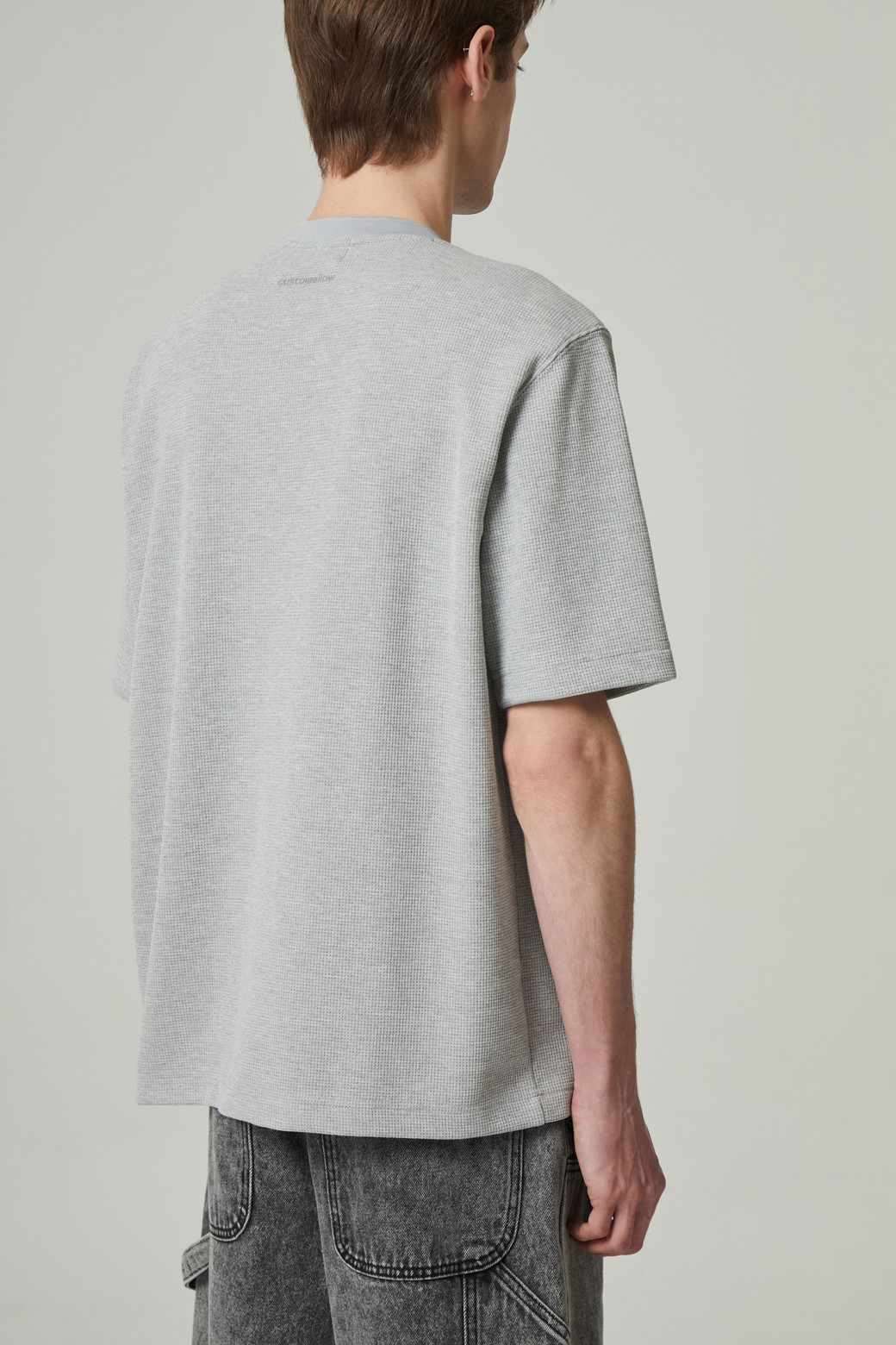 CUSTOMELLOW - 티셔츠 - waffle texture half sleeve tee