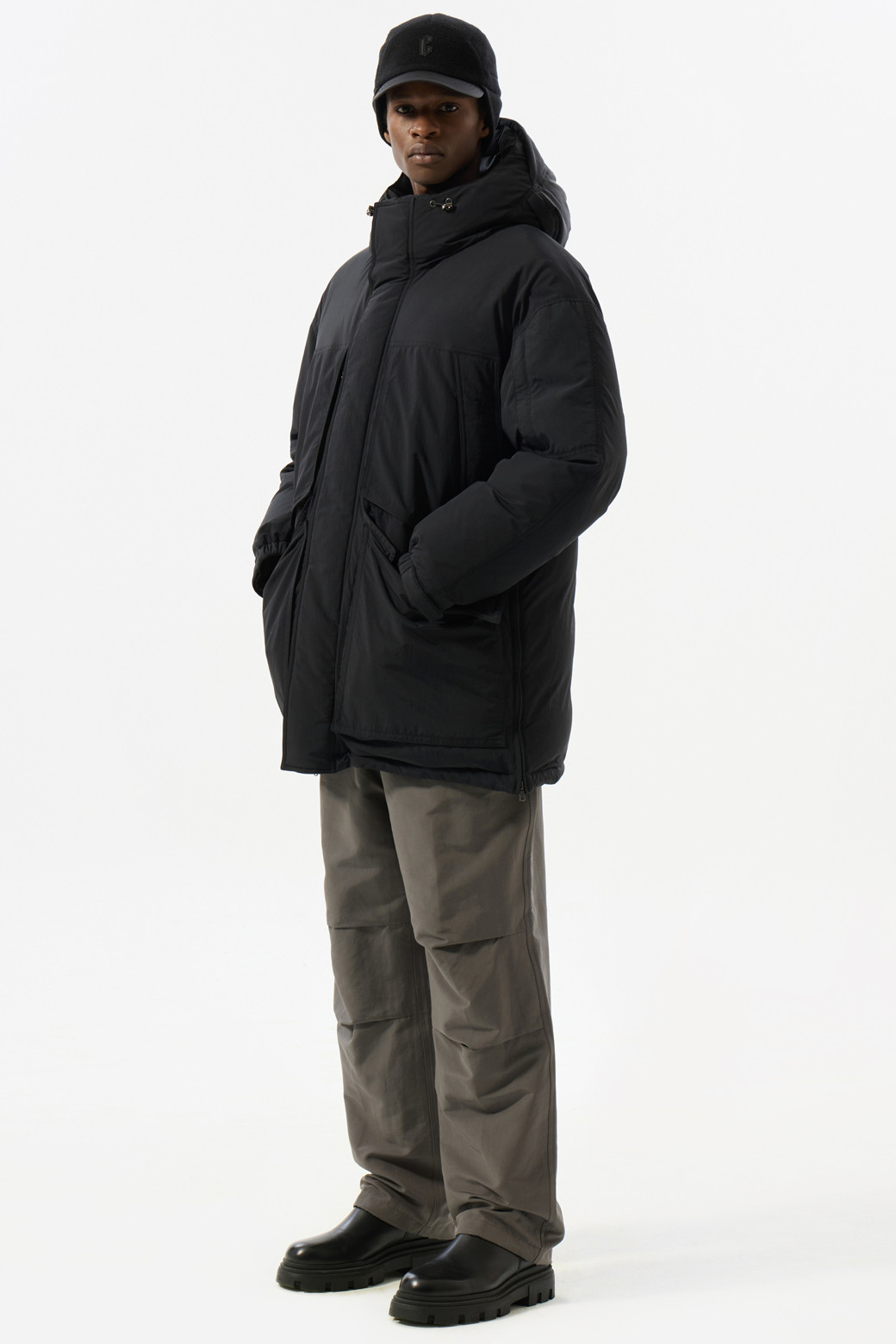 Hooded down parka online