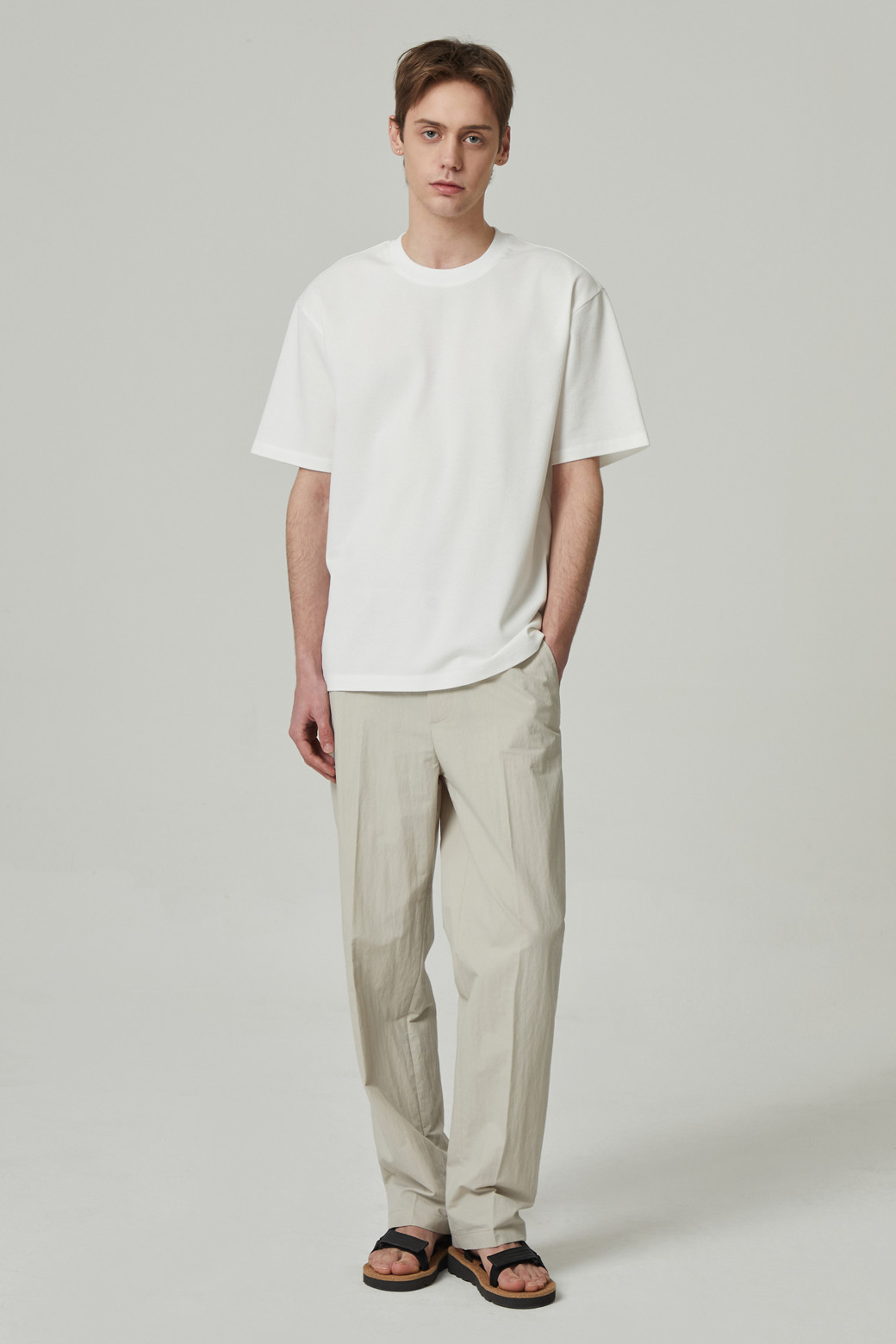 CUSTOMELLOW - 티셔츠 - texture half sleeve tee