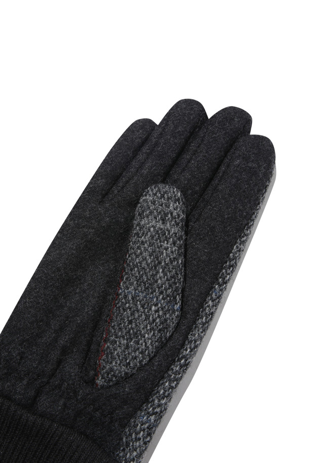 CUSTOMELLOW - 스카프/머플러 - Grey Harristweed Wool Gloves