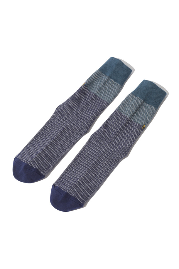 CUSTOMELLOW - 양말 - Navy Embroidery Socks