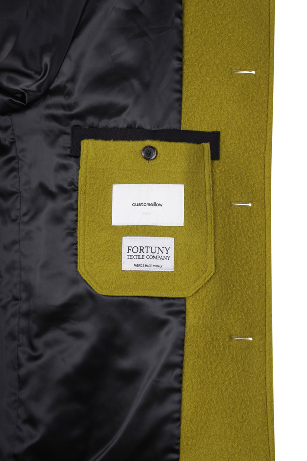 CUSTOMELLOW - 코트 - Mustard Casentino Wool Short Coat