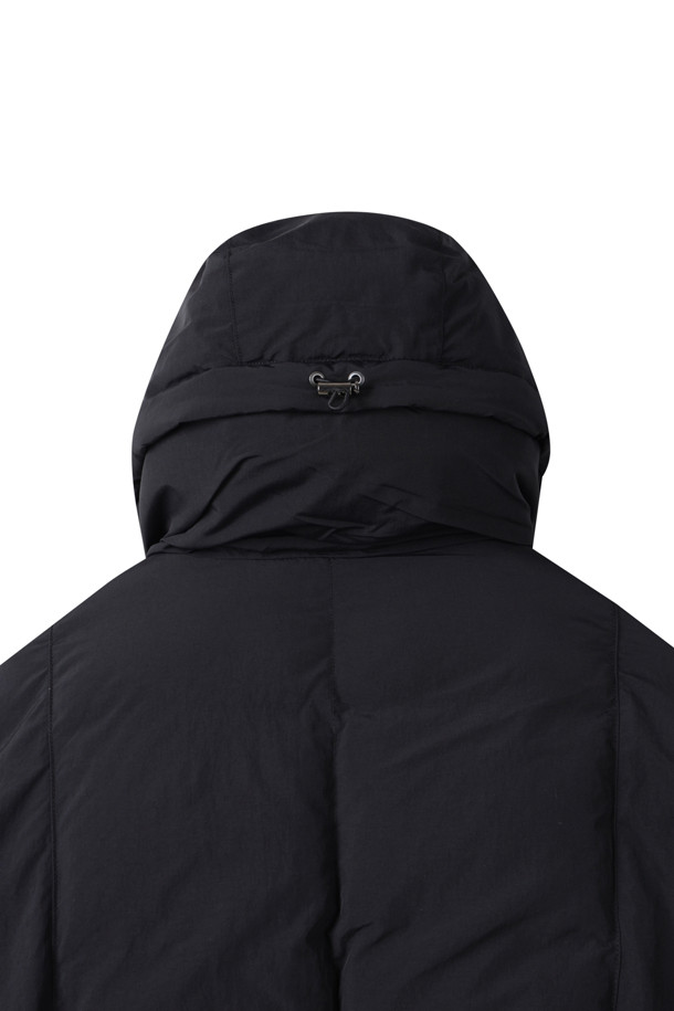 CUSTOMELLOW - 다운/패딩 - Black Oversized Fit Hood Down Bomber 