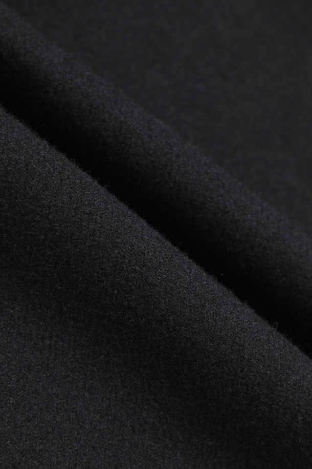 CUSTOMELLOW - 코트 - [Online Only] Black Cashmere Blended Double Coat