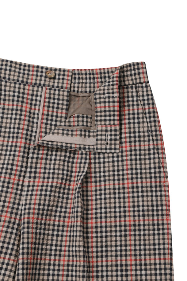 CUSTOMELLOW -  - seersucker multi check half pants (set-up)