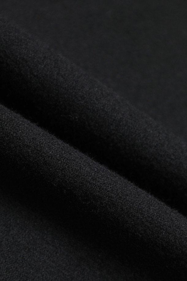 CUSTOMELLOW - 코트 - [Online Only] Black Cashmere Blended Mac Coat