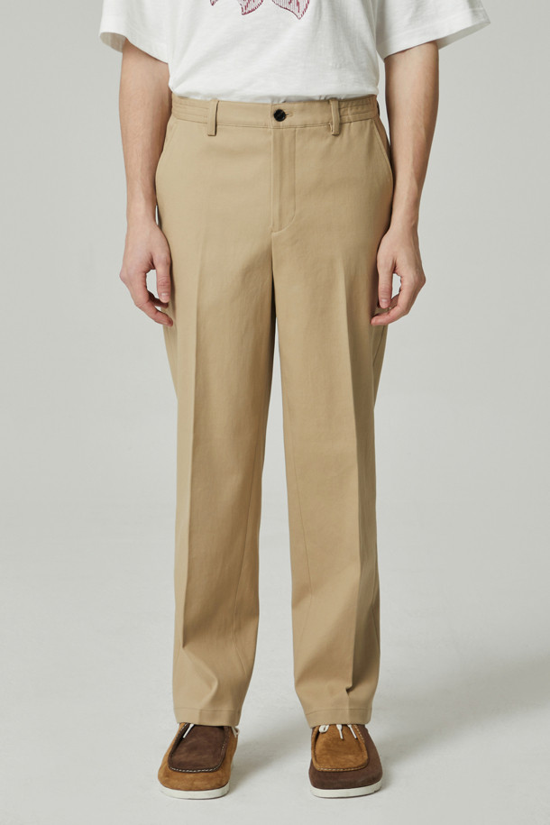 CUSTOMELLOW - 팬츠 - cotton banding straight pants