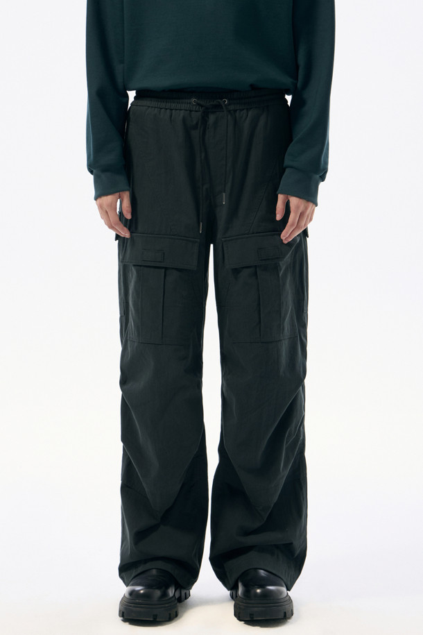 CUSTOMELLOW - 캐주얼팬츠 - Black Cargo Pants