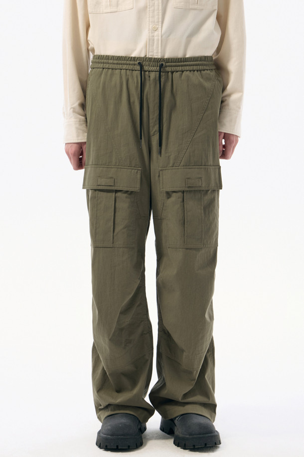 CUSTOMELLOW - 캐주얼팬츠 - Khaki Cargo Pants