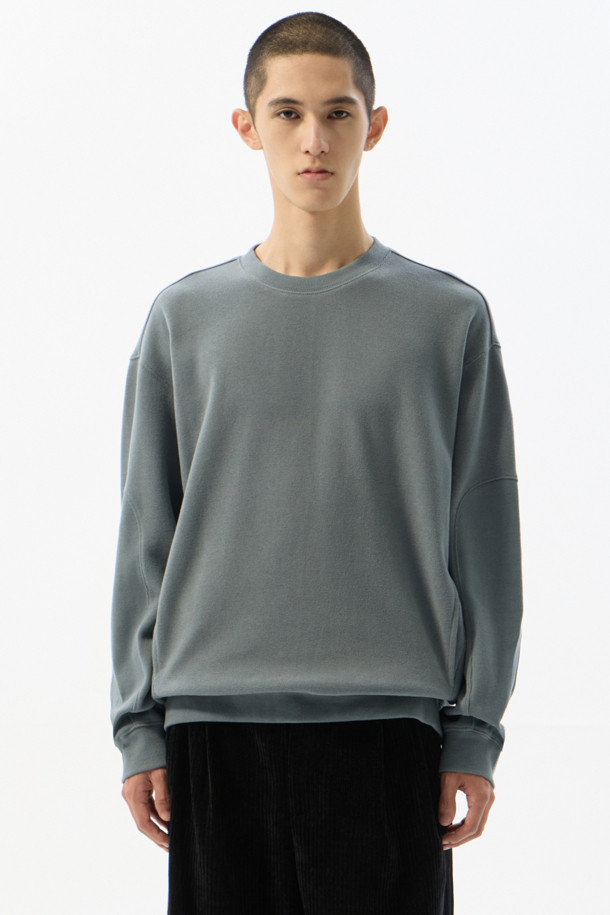 CUSTOMELLOW - 스웨트셔츠 - Blue Sakariva Patched Sweatshirt