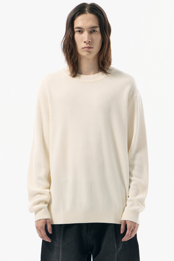 CUSTOMELLOW - 스웨터 - Ivory Chenille Sweater