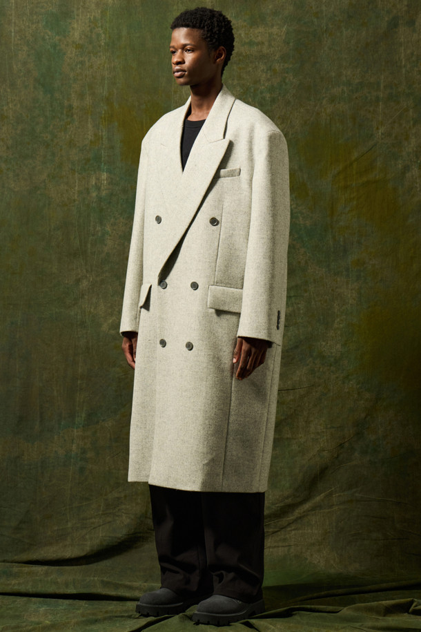 CUSTOMELLOW - 코트 - [HED MAYNER] Oatmeal Wool Chesterfield Coat