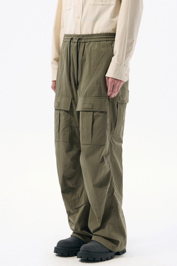 CUSTOMELLOW - 캐주얼팬츠 - Khaki Cargo Pants