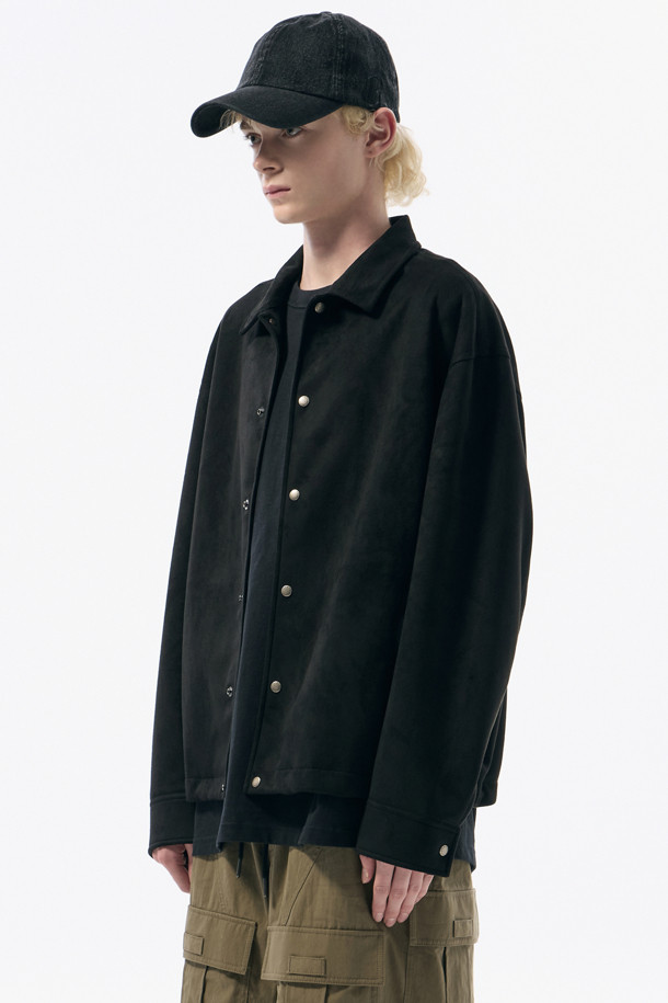 CUSTOMELLOW - 긴팔셔츠 - Black Soft Touch Outer Shirt