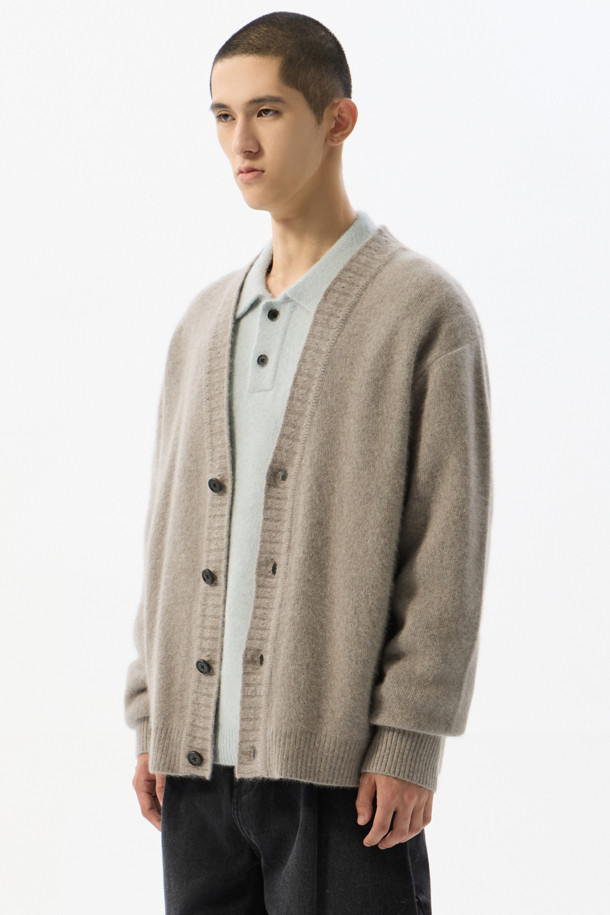 CUSTOMELLOW - 가디건 - Grey Fox Blended Cardigan