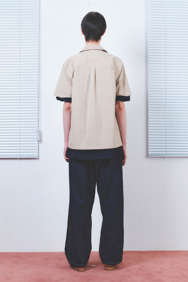 SAD SMILE by CUSTOMELLOW - 셔츠 - sadsmile stitch open collar shirt