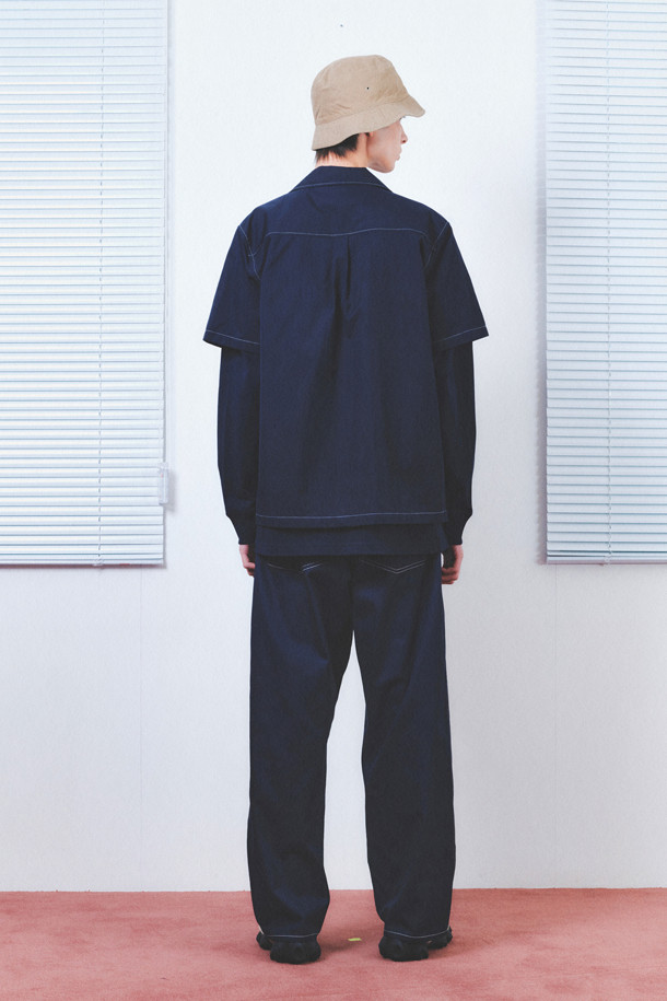 SAD SMILE by CUSTOMELLOW - 셔츠 - sadsmile stitch open collar shirt
