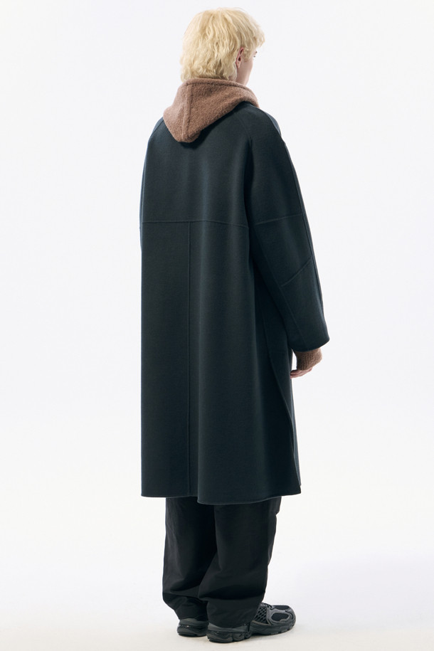 CUSTOMELLOW - 코트 - Blue Wool Balmacaan Coat