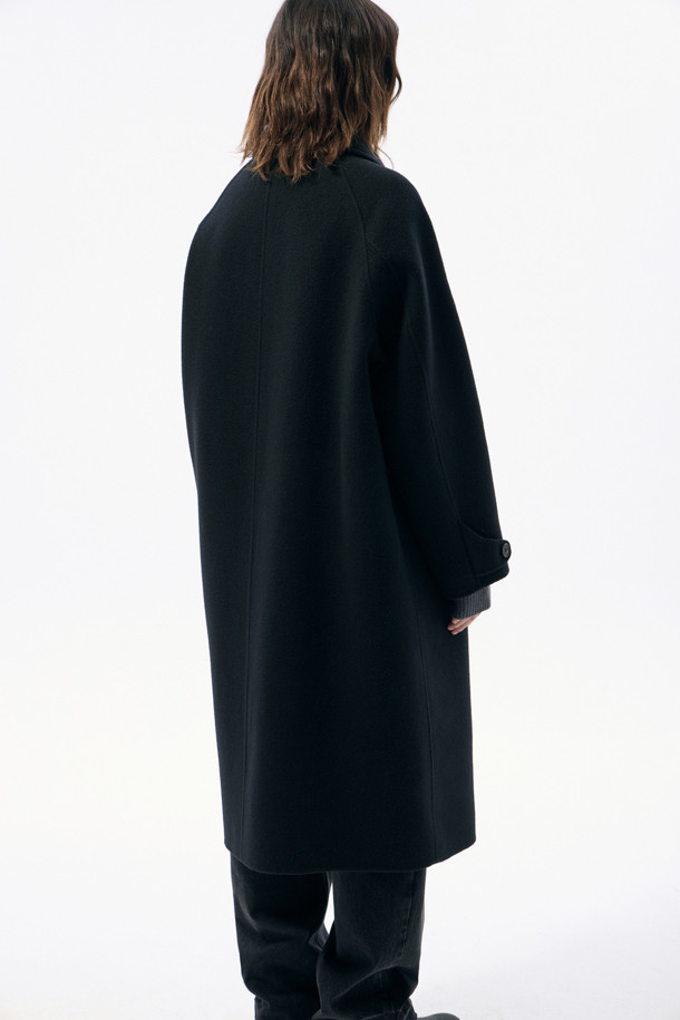 CUSTOMELLOW - 코트 - Black Oversized Fit Wool Coat