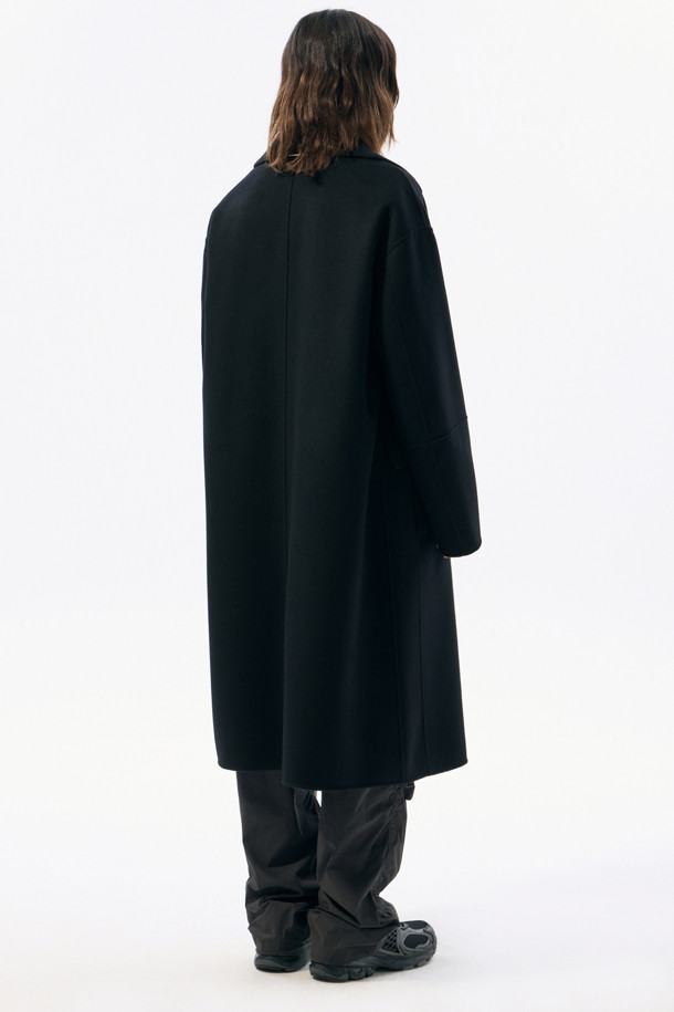 CUSTOMELLOW - 코트 - Black Oversized Fit Wool Chesterfield Coat 