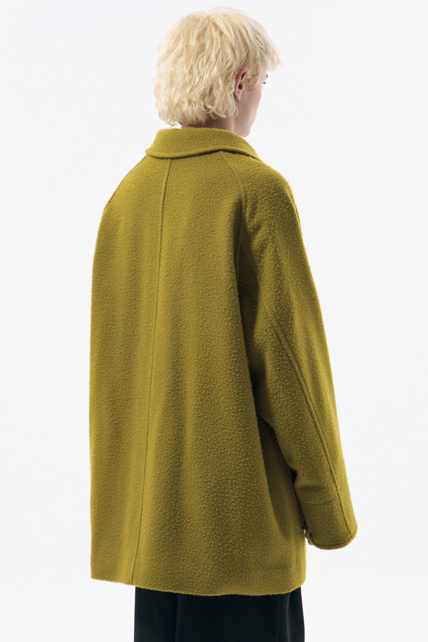 CUSTOMELLOW - 코트 - Mustard Casentino Wool Short Coat