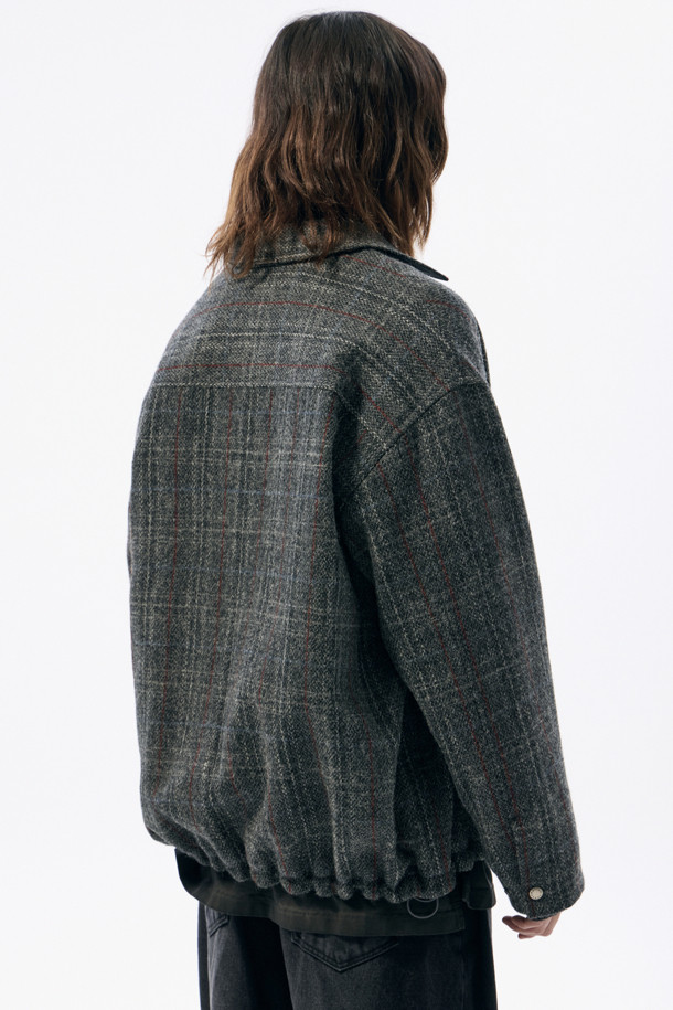 CUSTOMELLOW - 블루종/점퍼 - Grey Harristweed Wool Blouson