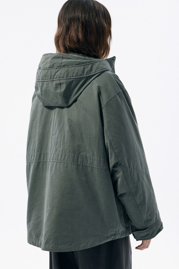 CUSTOMELLOW - 다운/패딩 - Green Oversized Fit Field Jacket