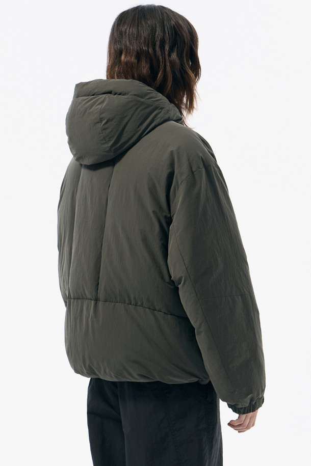 CUSTOMELLOW - 다운/패딩 - Grey Hood Down Bomber