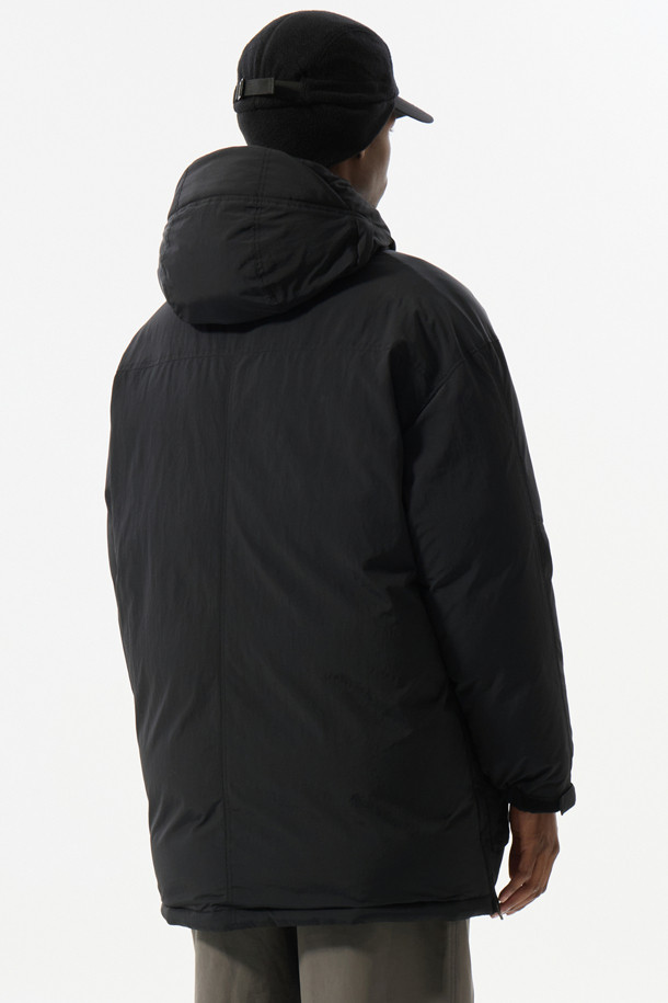 CUSTOMELLOW - 다운/패딩 - Black Oversized Fit Hood Down Parka 