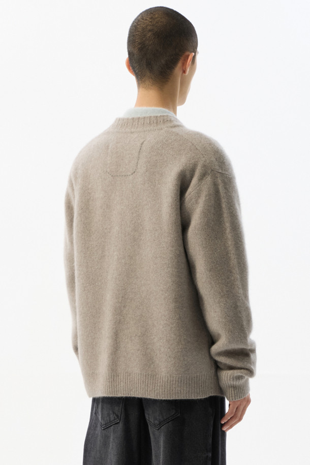 CUSTOMELLOW - 가디건 - Grey Fox Blended Cardigan