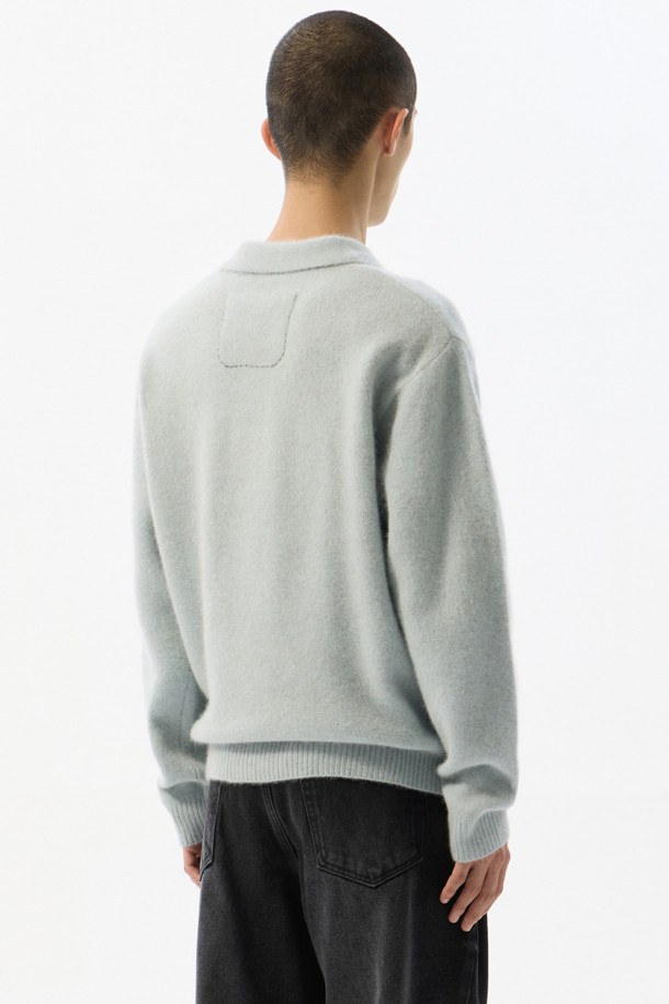 CUSTOMELLOW - 스웨터 - Mint Fox Blended Collar Sweater