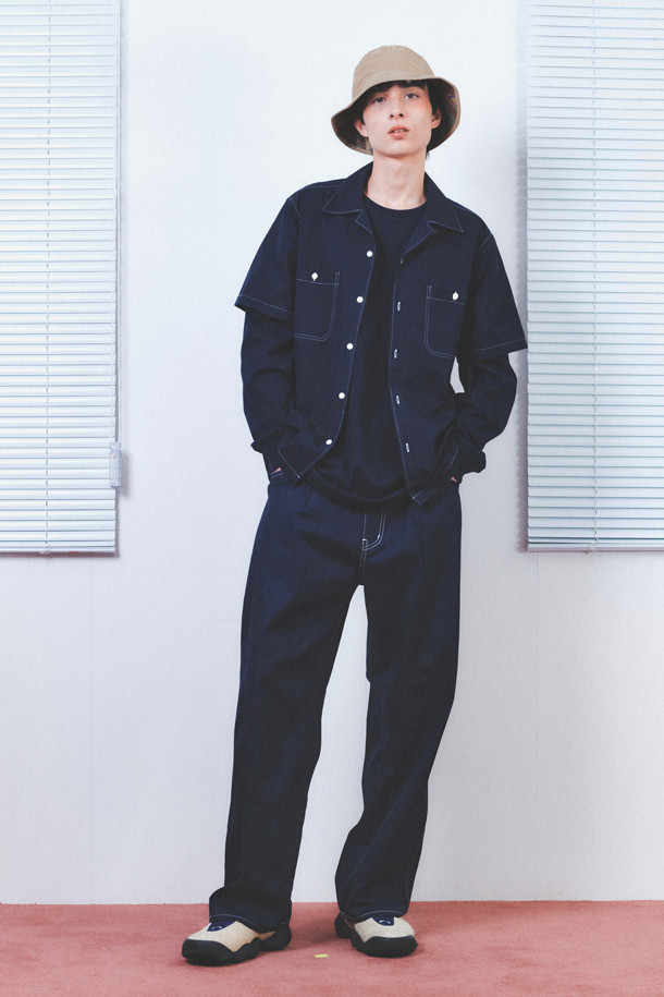 SAD SMILE by CUSTOMELLOW - 셔츠 - sadsmile stitch open collar shirt