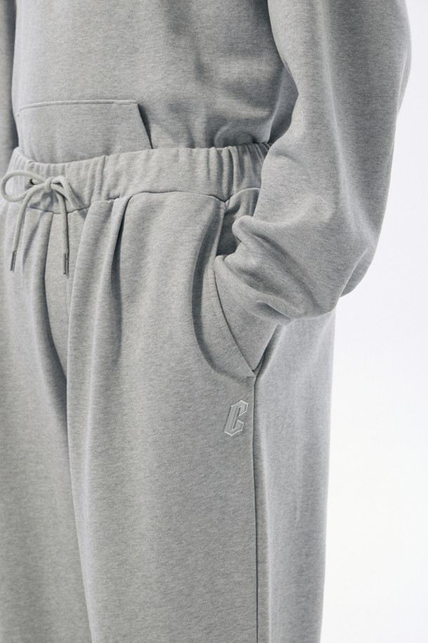 CUSTOMELLOW - 캐주얼팬츠 - Grey Logo Sweat Pants