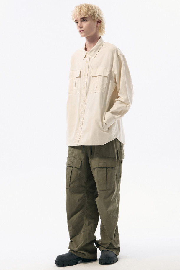 CUSTOMELLOW - 캐주얼팬츠 - Khaki Cargo Pants